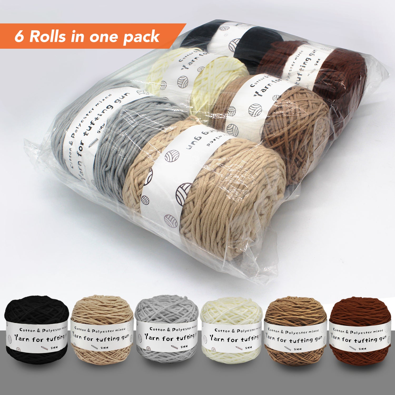 ECO-Cotton Yarn Set for Tufting Rug Making, Tufted Yarn, Polyester and –  artufting